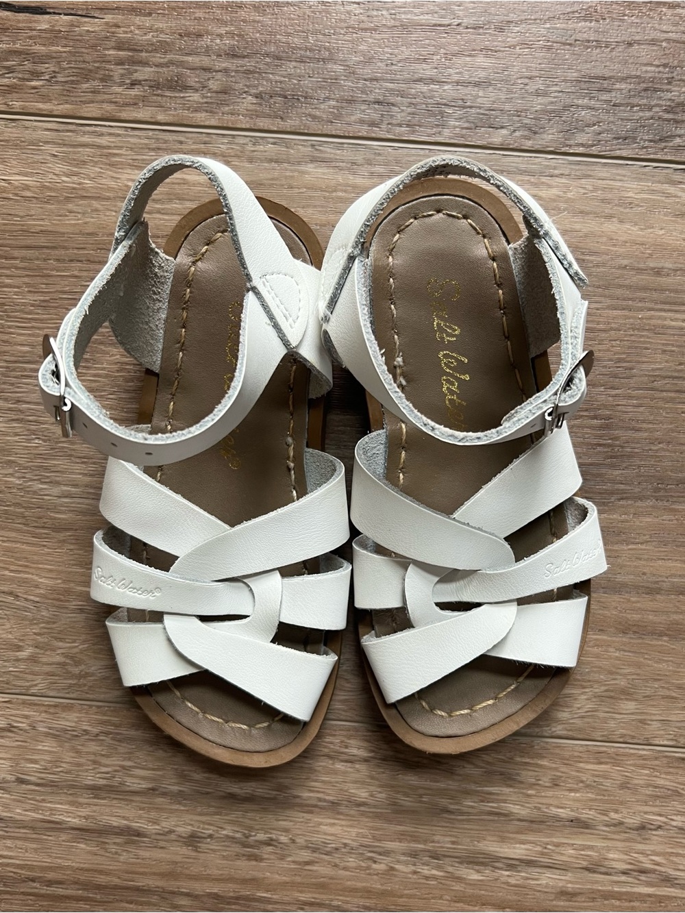 Salt Water Sandals by Hoy Girls White Strappy Sandals